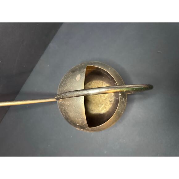 Large Vintage Smith & Hawken Art Deco Round Brass Watering Can Turkey - 16" Long - Picture 4 of 5